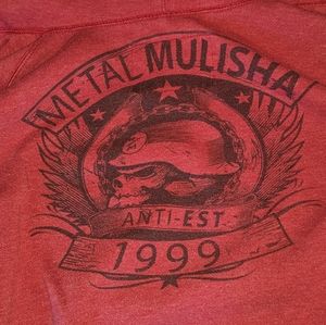 Metal mulisha zip up hoodie size small